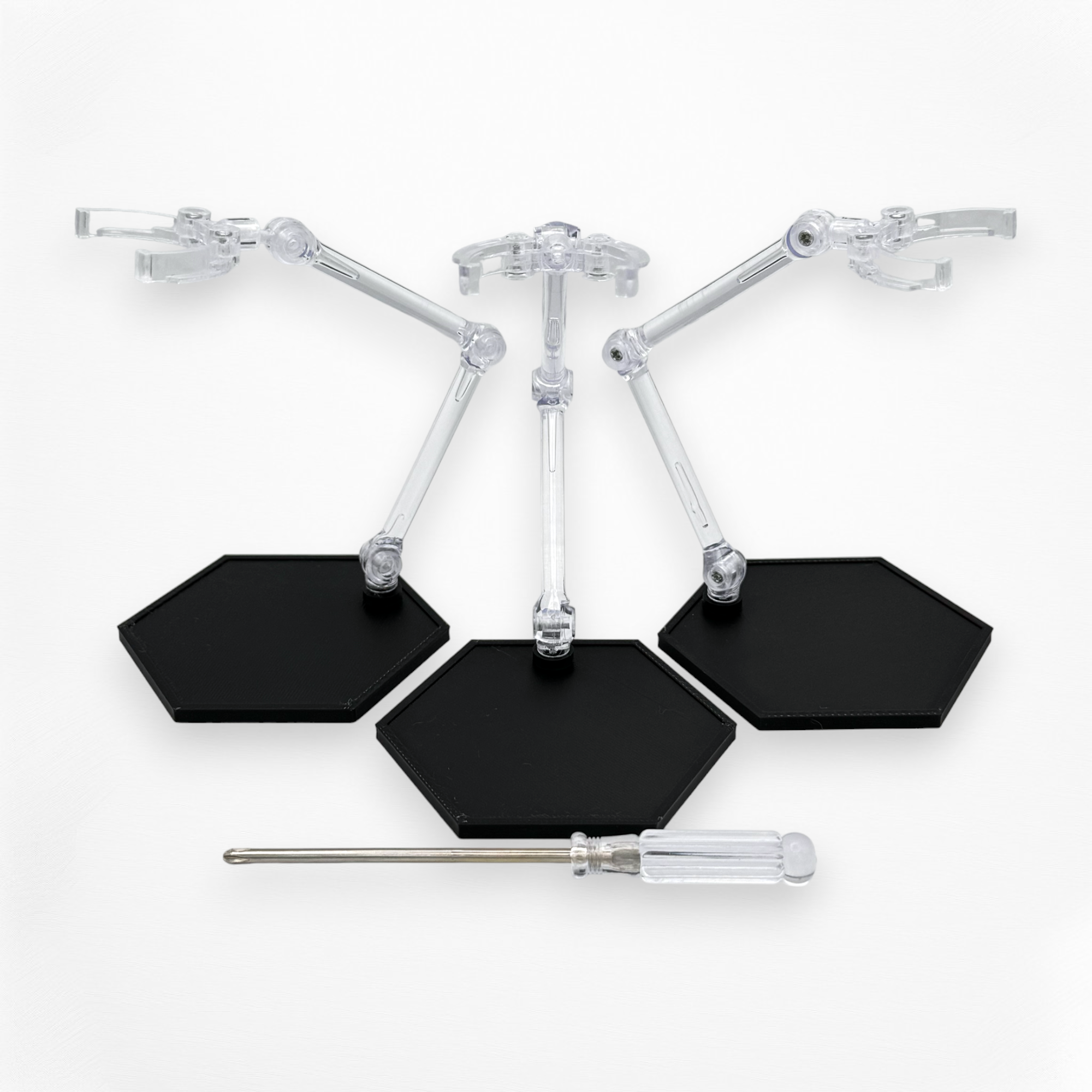 Flight Stands - (3 Pack) - Screwdriver Included - Designed For Figures 4in-7in