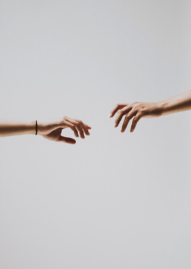 hands touching