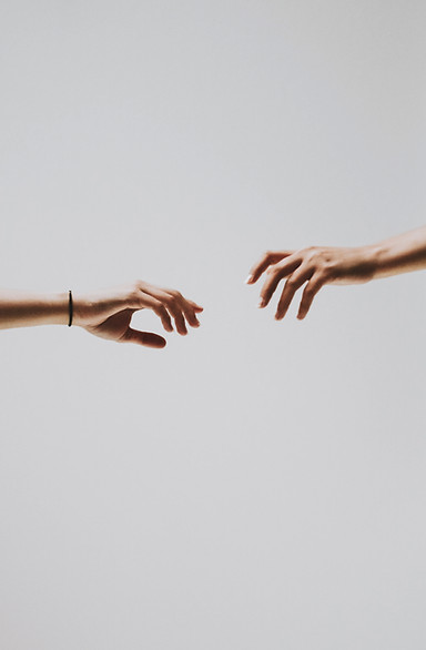 hands touching