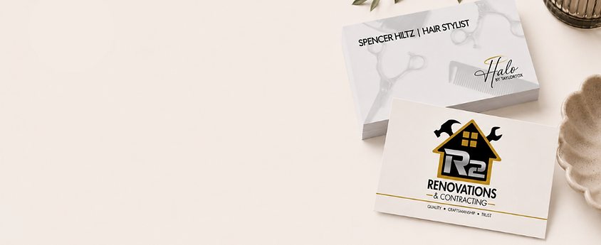 Hair stylist and renovation business card designs