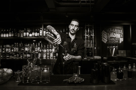 est.1864 - Bar Director Luke Greenwood making a cocktail