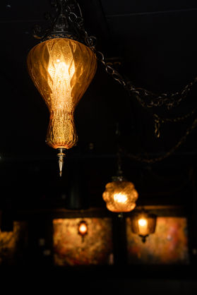 est.1864 - Antique lamps from local store The Perch