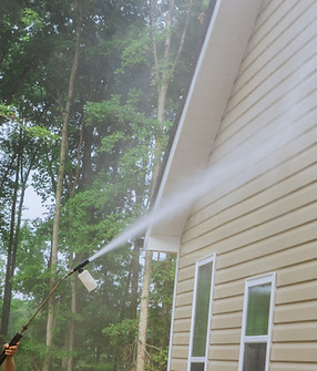 Cleaning maintenance service for washing siding house and maintaining the home a high-pres