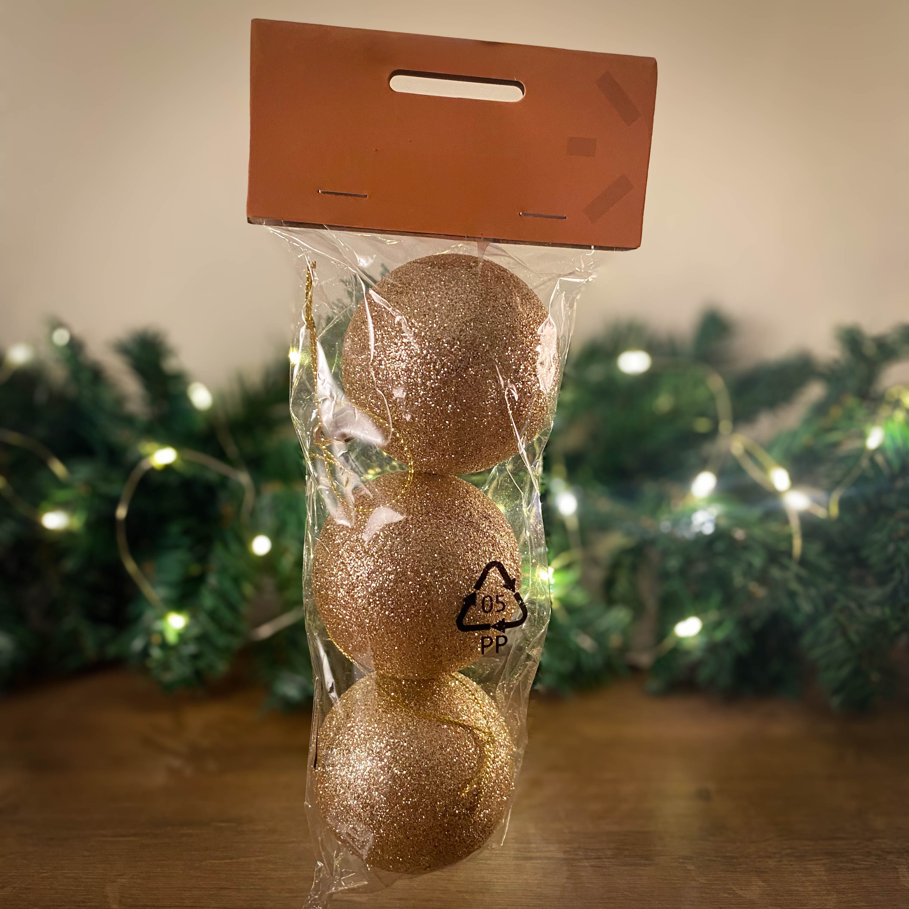 Bola Dourada com glitter