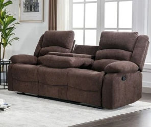 Brown reclining sectional sofa