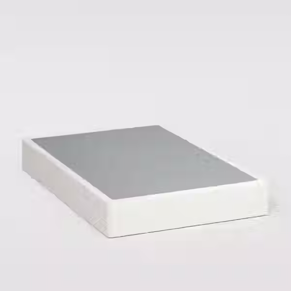 Gray platform bed frame, simple design