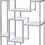 Thumbnail: Modern white and silver shelving unit