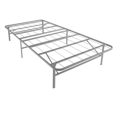 Silver metal bed frame, sturdy support