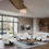 Thumbnail: Off-white reclining sectional sofa set in modern living room