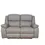Thumbnail: Grey leather reclining sofa