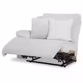 White adjustable power lift recliner chair