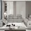 Thumbnail: Grey reclining sofa set in modern living room