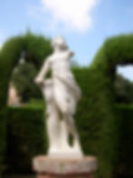 A statue of Eros the God of Love in Park of the Labyrinth of Horta