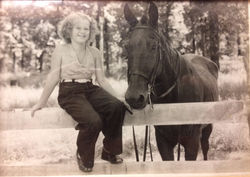 Young Guion and her horse