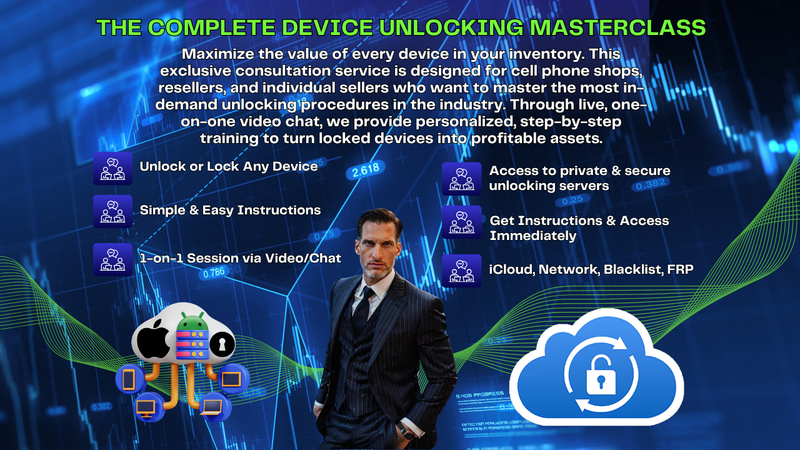 Online iPhone unlock course - Learn how to use Apple GSX API connected servers for iCloud, FMI, eSIM