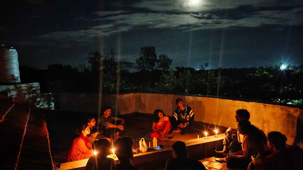 Candle Light conversation at Sristi village