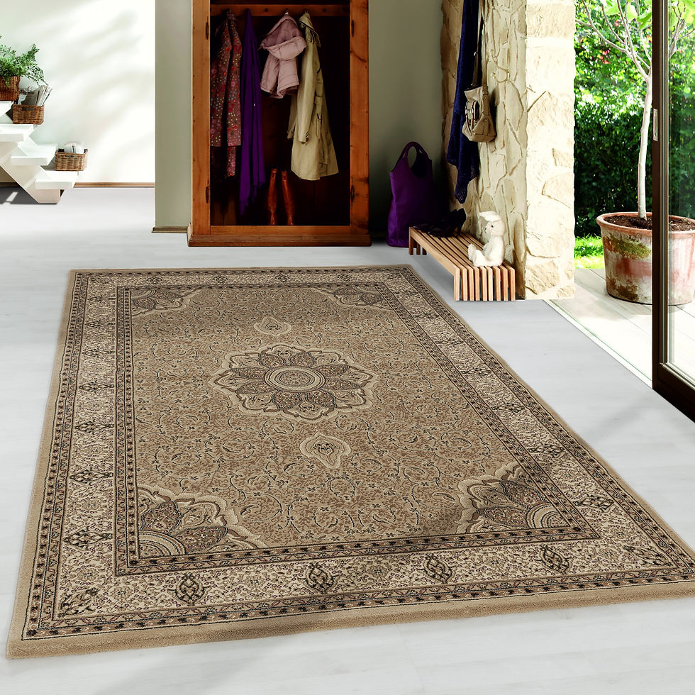 Miniaturbild: Keschan 2601 beige, Klassischer Teppich im Stilvollen Orient Design