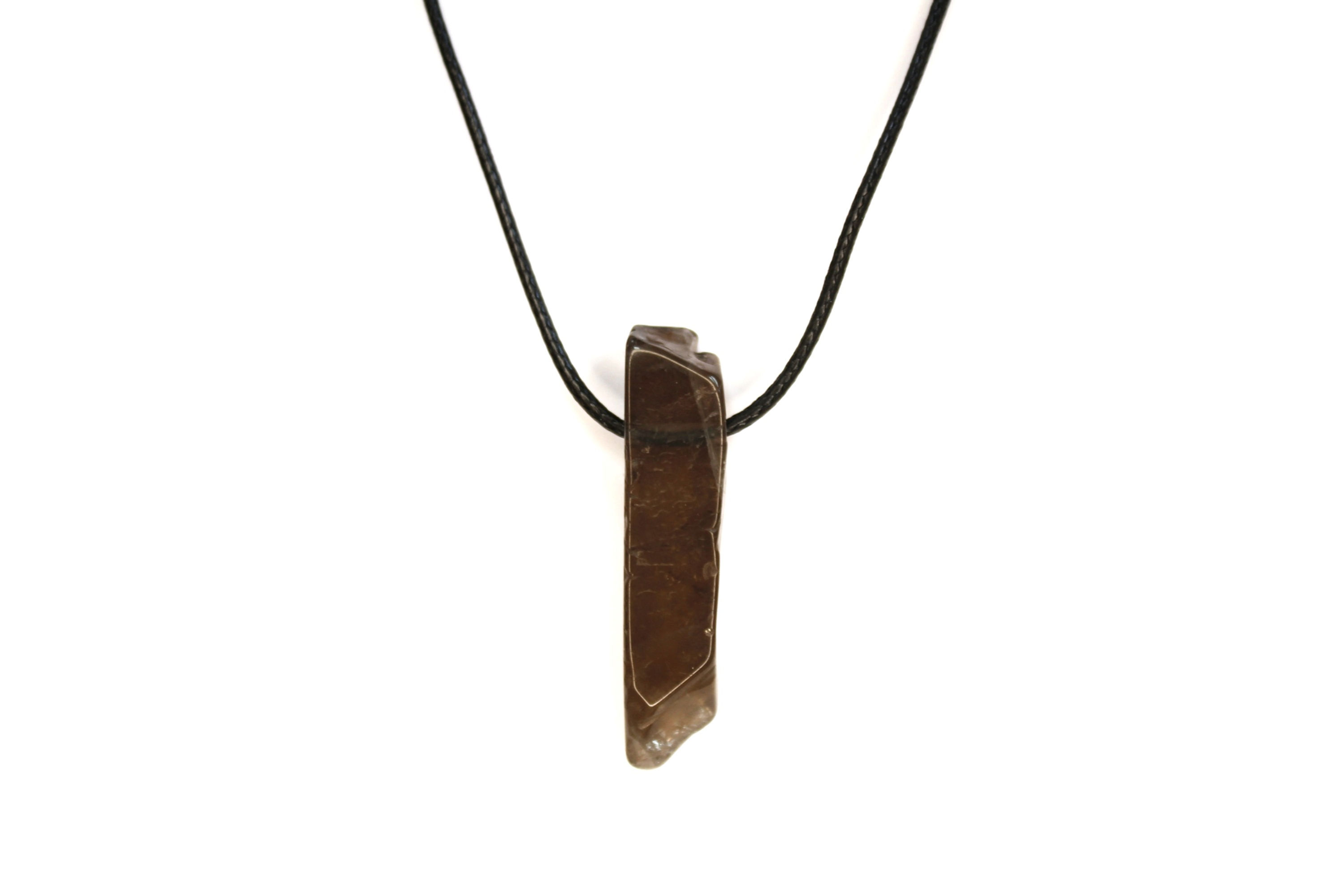 Smokey Quartz Polished Crystal Necklace