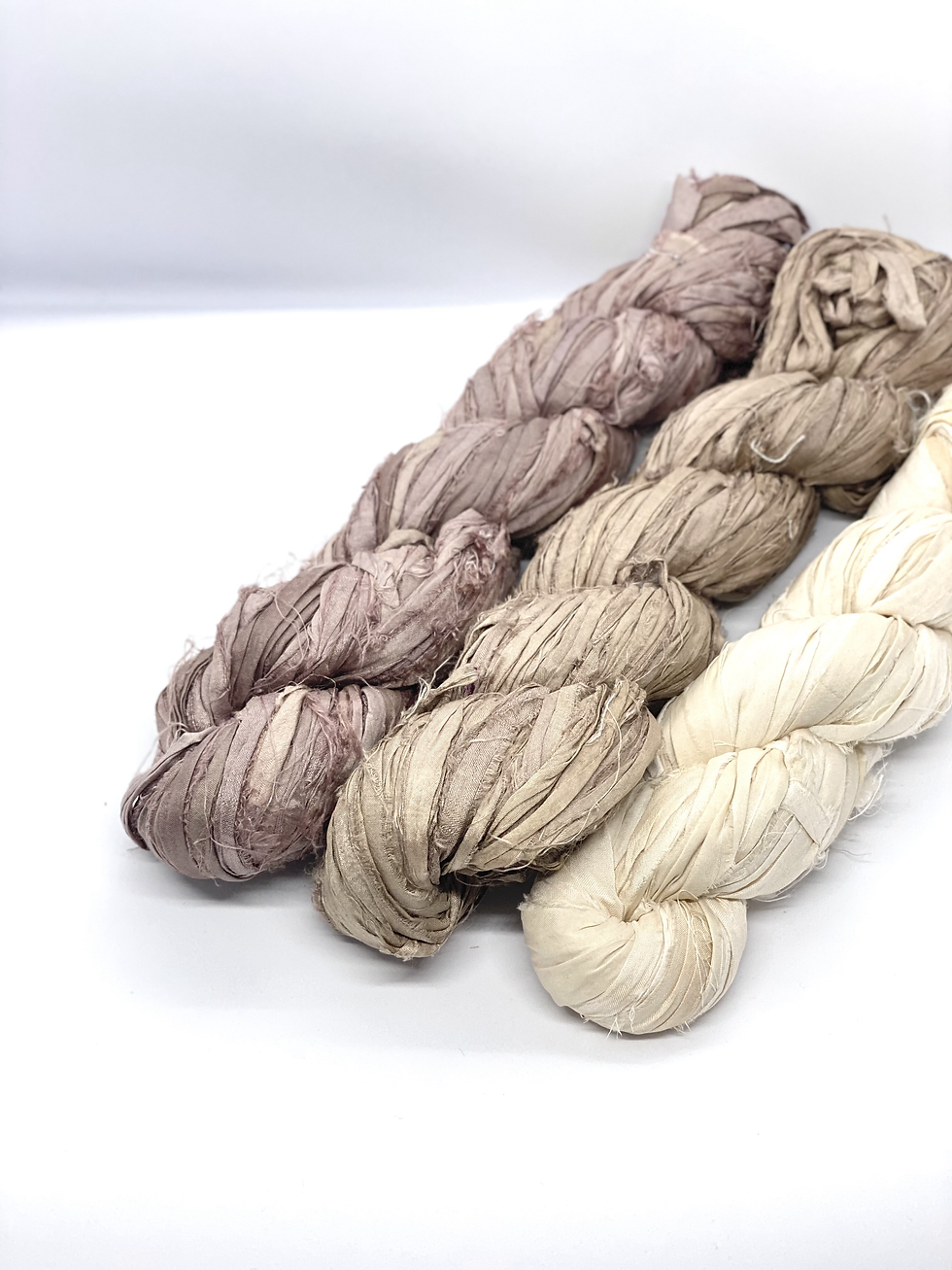 Thumbnail: Neutral Silk Saree Ribbons