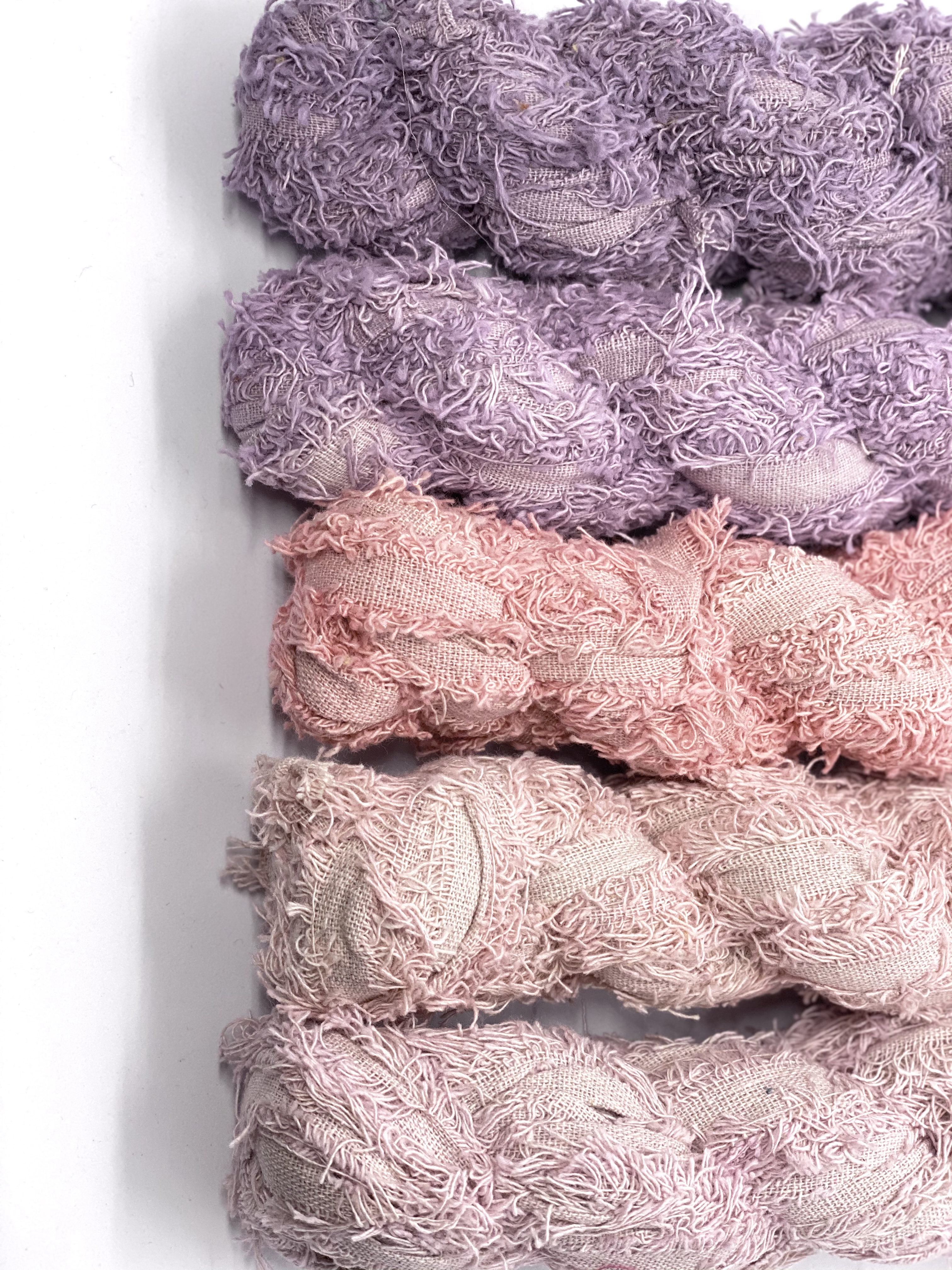 Pink & Purple Cotton Frizz Ribbons