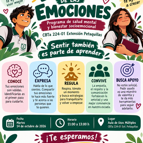 El ABC de las Emociones en el CBTa Petaquillas