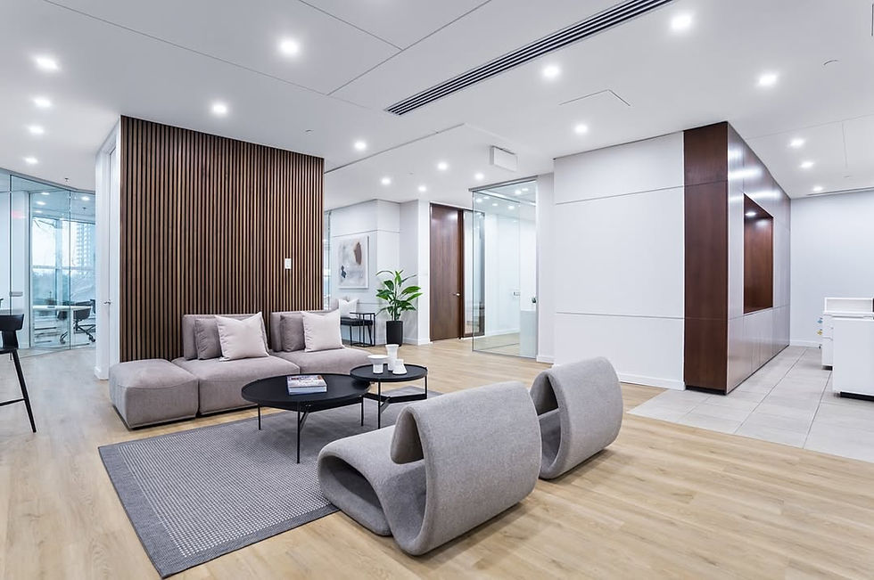 Light-filled entryway with modern console and mirror