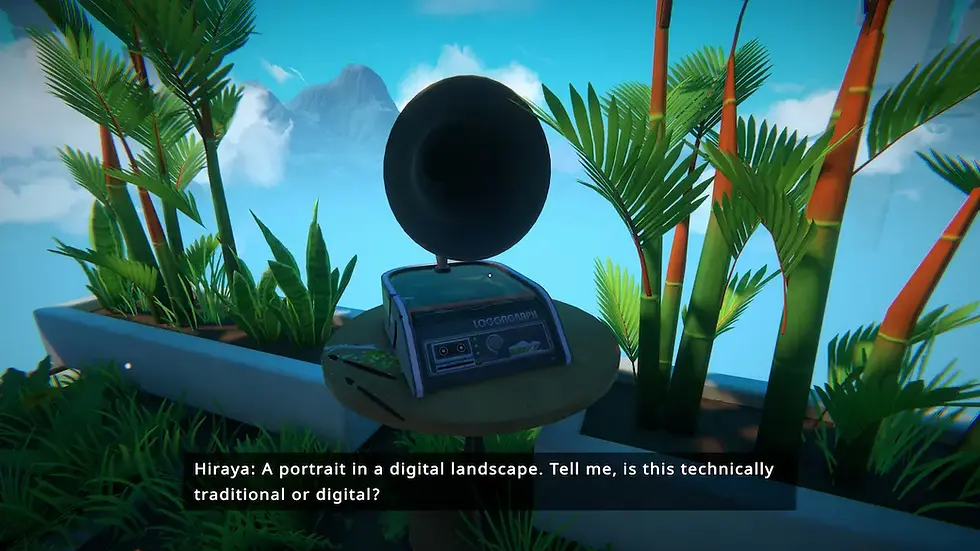 She called this place a 'digital landscape'.