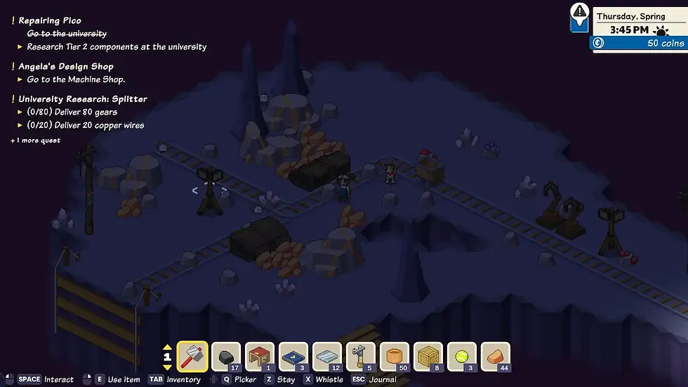 I even found an abandoned quarry complete with little slime monsters that attacked me.