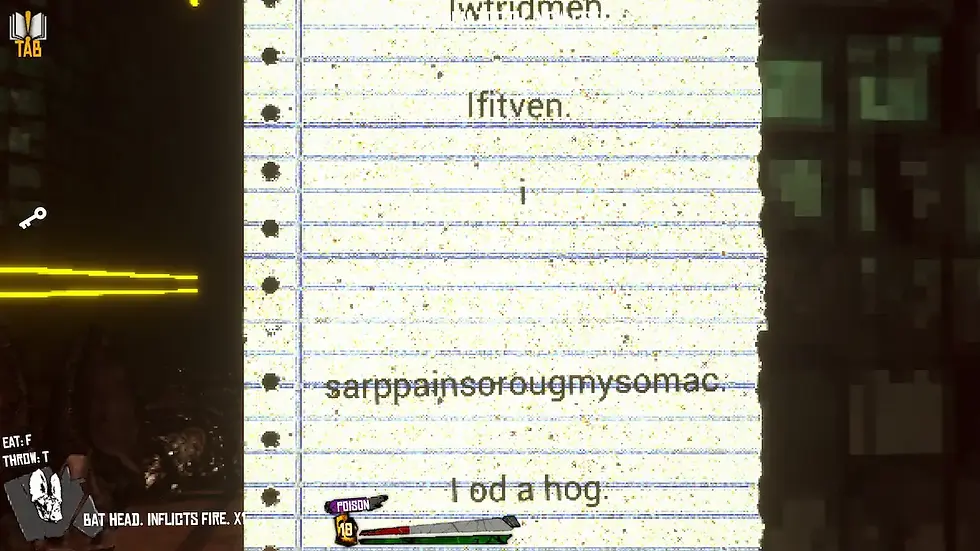 The words on this note disappeared as I read it and then the note exploded