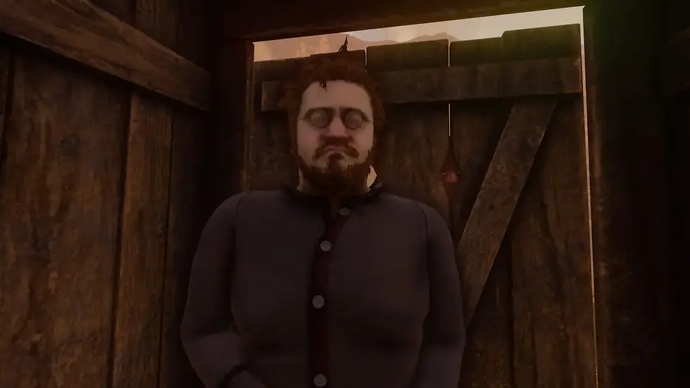 As Nate is about to find nirvana, Mike shows up to encourage him through the door.