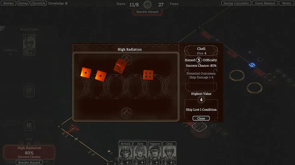 Also, can I re-roll that cocked die?