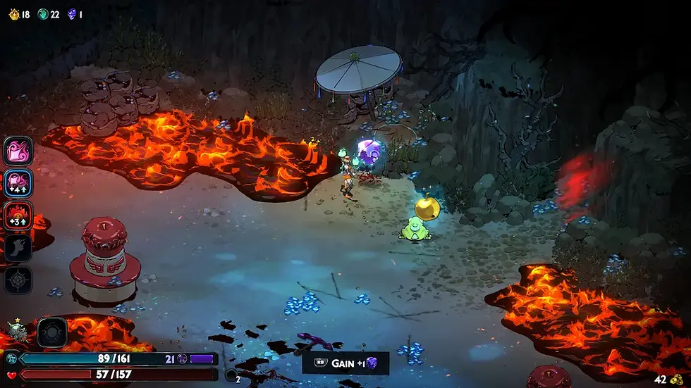 For my efforts:  A delicious golden apple and some purple muck.