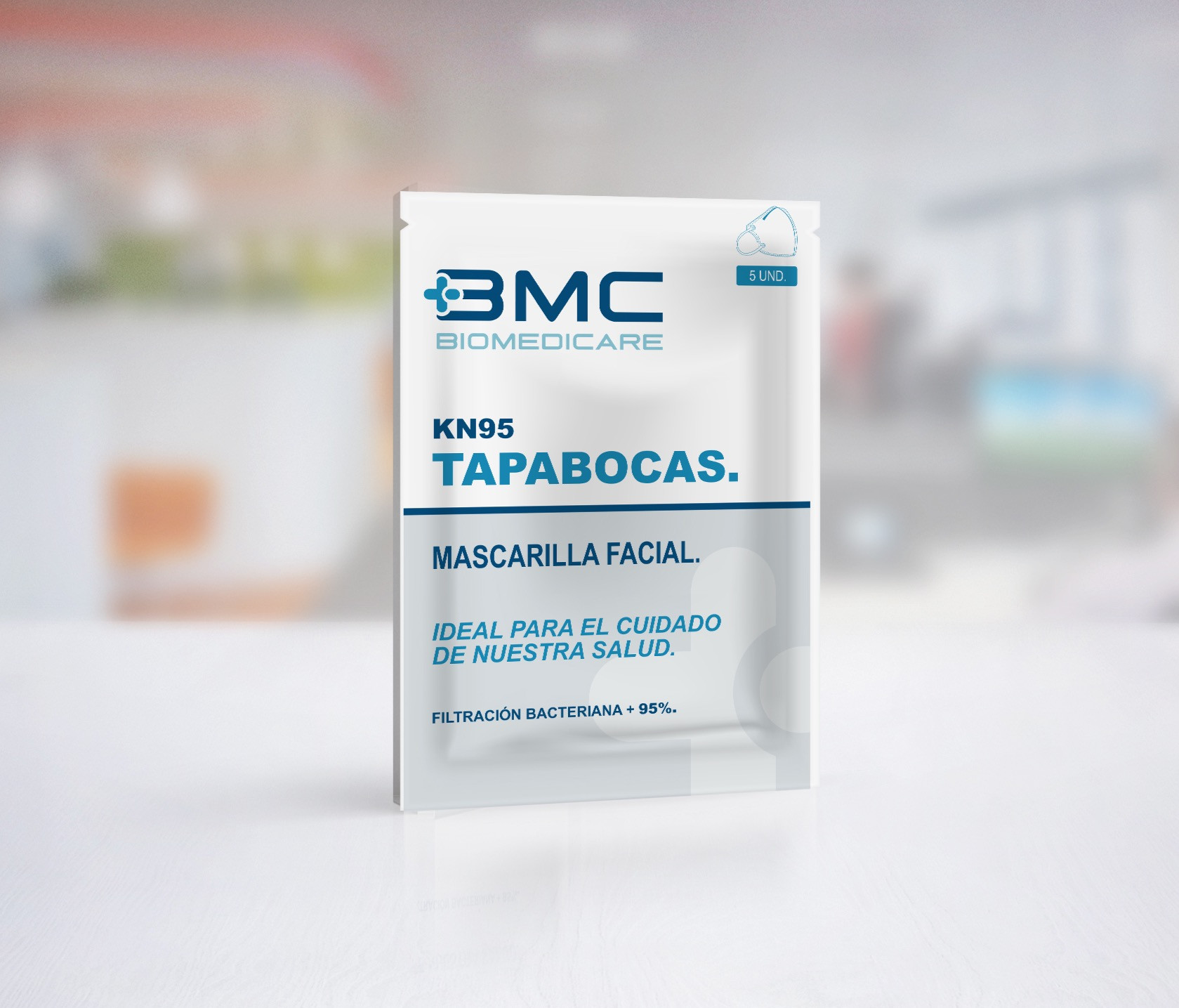 Tapabocas KN95 x 5 unidades