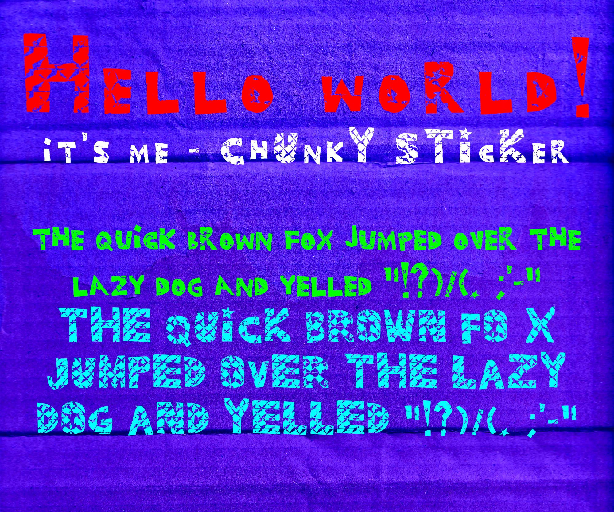 CHUNK STiCKER FONT