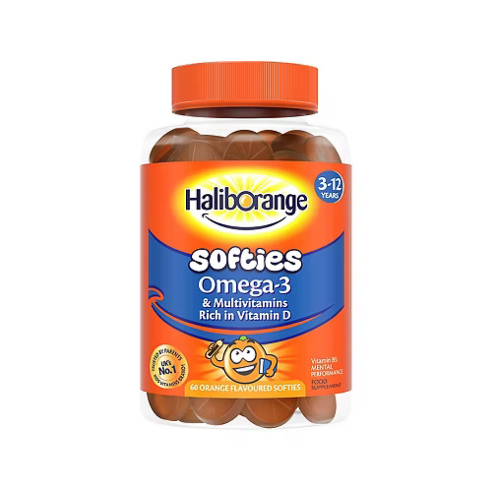 Haliborange 3-12 Years Omega-3 Multivitamins - 60 Orange Softies