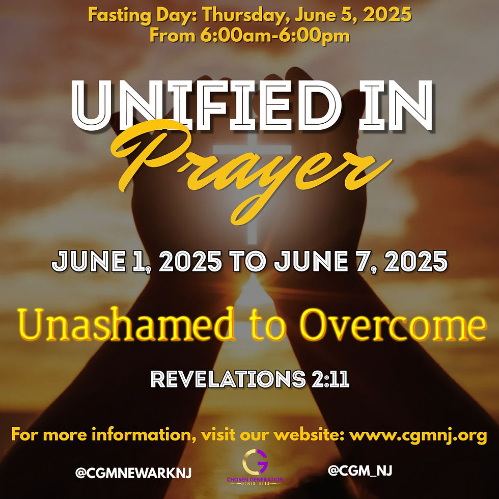 UNIFIED IN PRAYER - JUNE 1 - JUNE 7