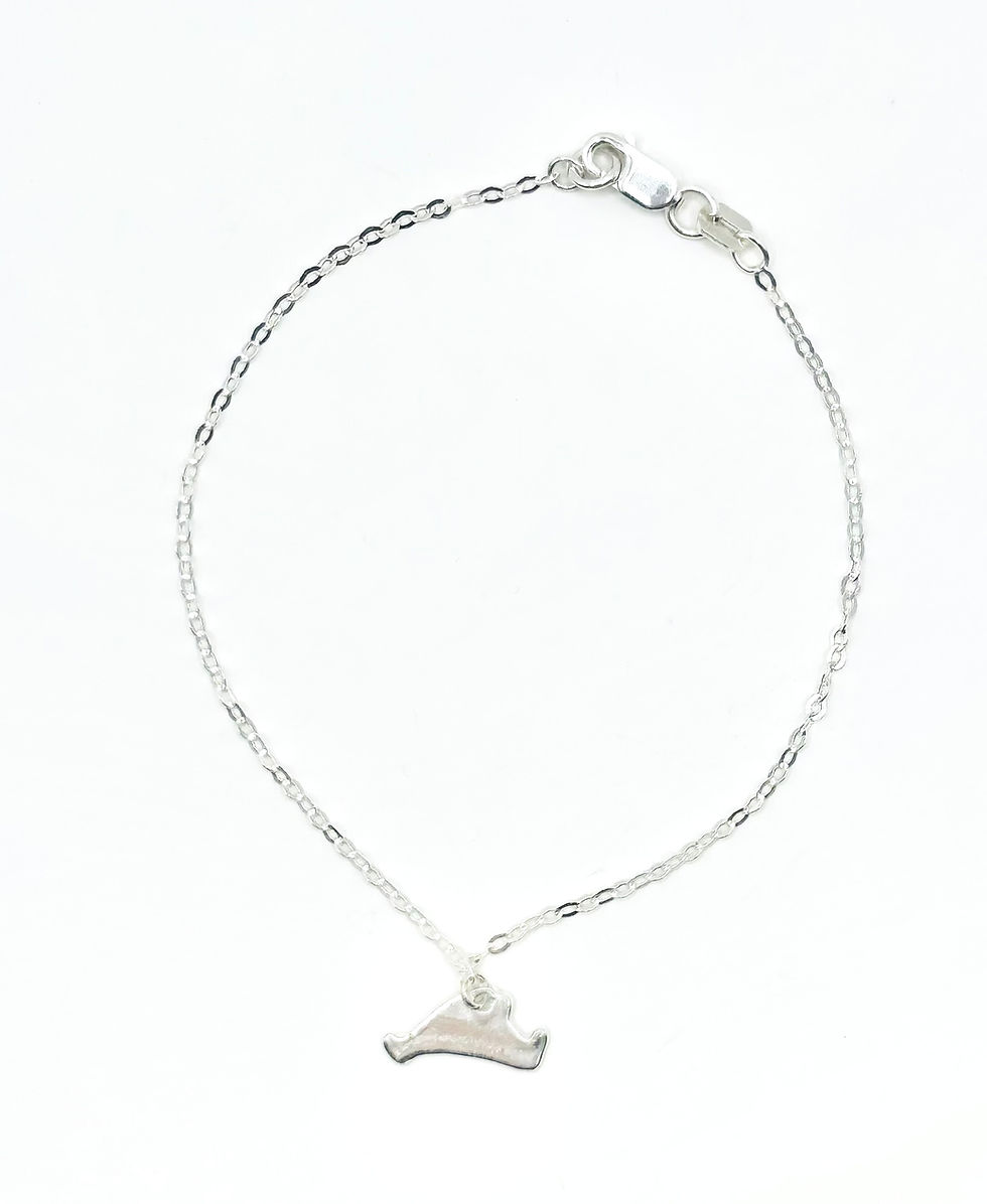 Thumbnail: Martha's Vineyard Charm Bracelet Silver Cable Chain