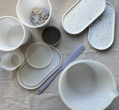 Keramik gießen - Terrazzo Optik