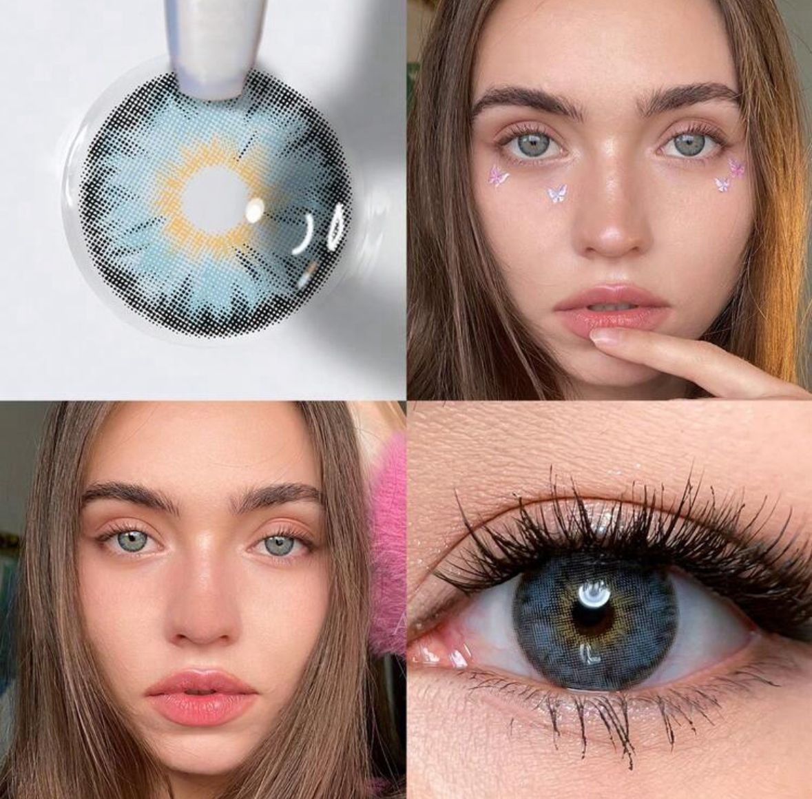 Pupilentes Azules con Amarillo