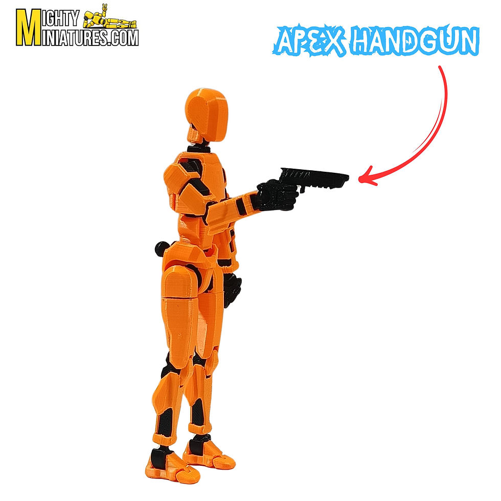 Mighty Miniatures Apex Handgun (Pair) | Dual Pistols Accessory Set for 14 cm Action Figures | Dynamic Combat Weapons