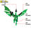 Thumbnail: Mighty Miniatures Green Draconite Action Figure Front Labelled View