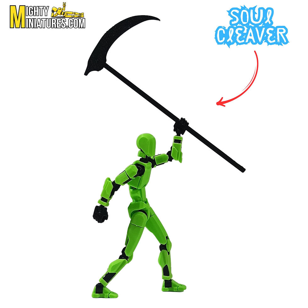 Mighty Miniatures Soul Cleaver | Grim Scythe Weapon for 14 cm Action Figures | Collector’s Display & Animation Accessory