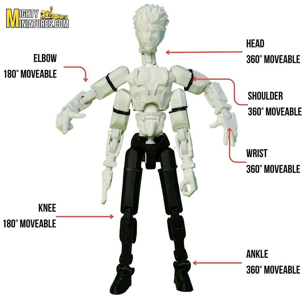 Thumbnail: Mighty Miniatures Sukino King of Curses Articulated Action Figure  14 cm Poseable Anime Dummy  3D Printed Collectible