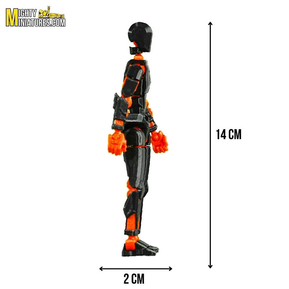 Thumbnail: Mighty Miniatures Prime Action Figure, dummy 13 action figure, prime action figure black orange, articulated action figure, p