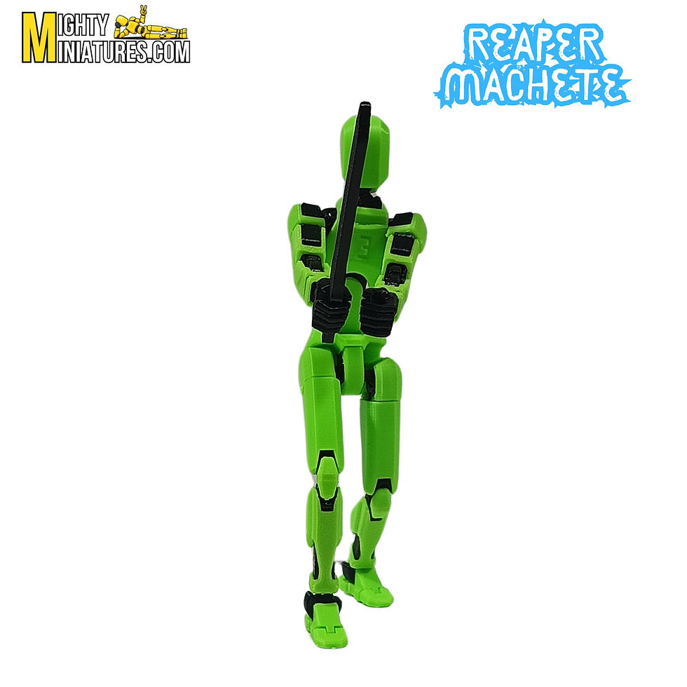 Thumbnail: Mighty Miniatures Reaper Machete | 6.2 cm Combat Blade Accessory for 14 cm Action Figures | Heavy Strike Weapon for Battle
