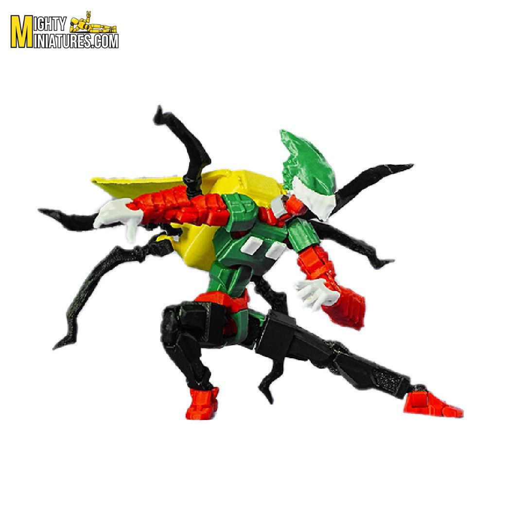 Mighty Miniatures Dark Deko Vigilante – Articulated Anime Action Figure with Shadow Tendrils | 14 cm Poseable Model