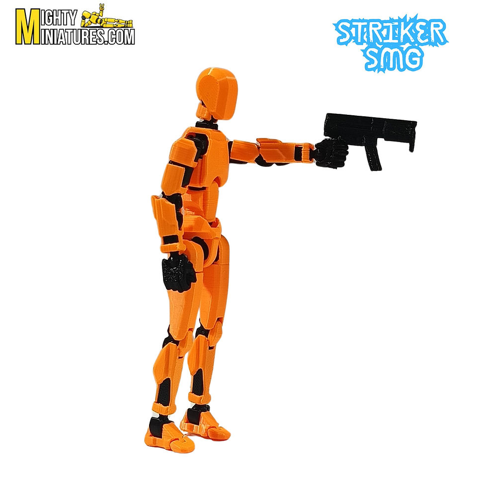 Thumbnail: Mighty Miniatures Striker SMG | 3.5 cm Compact Submachine Gun Accessory for 14 cm Action Figures | Dynamic Weapon for Combat