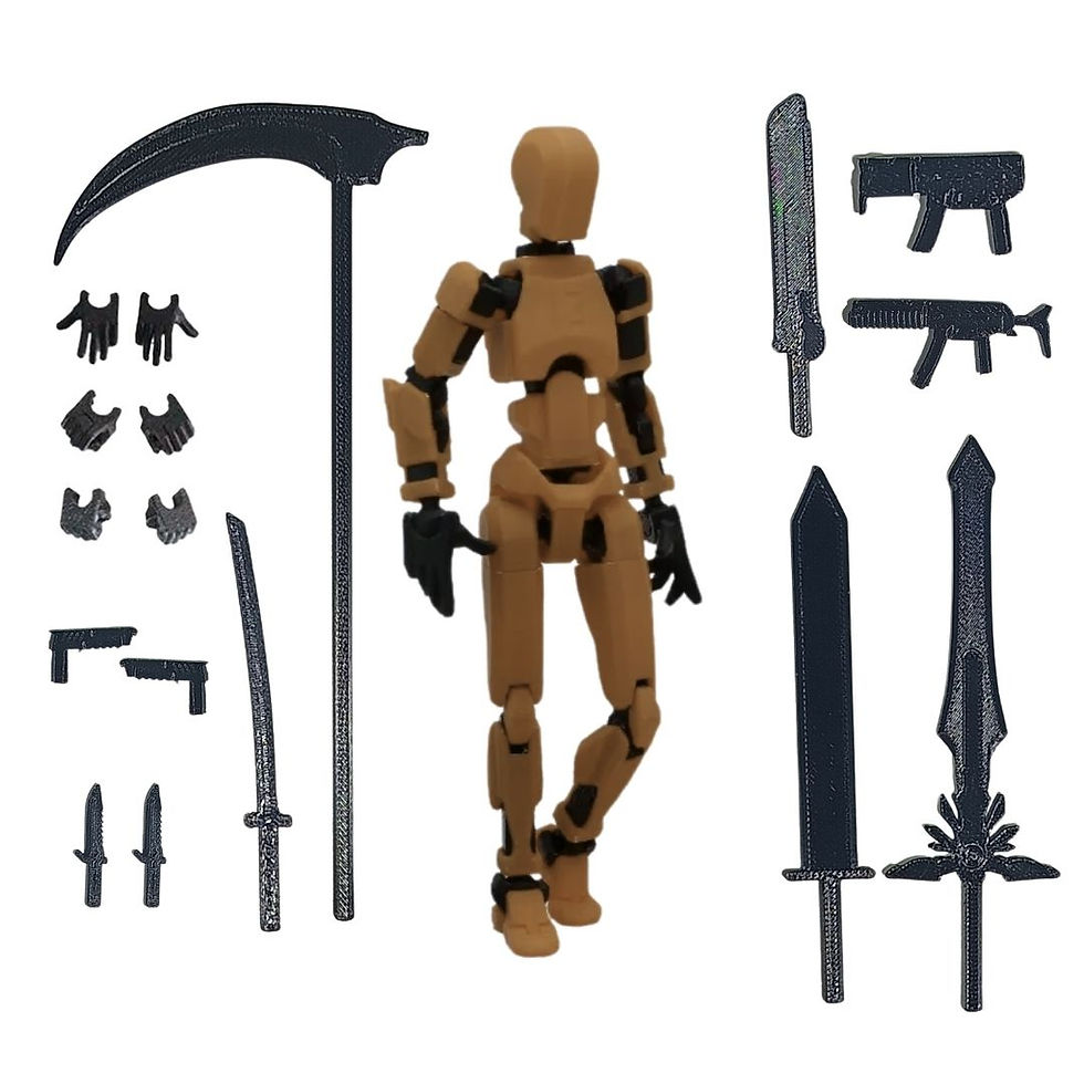 Thumbnail: Mighty Miniatures Brown Prime Action Figure with Weapons Pack