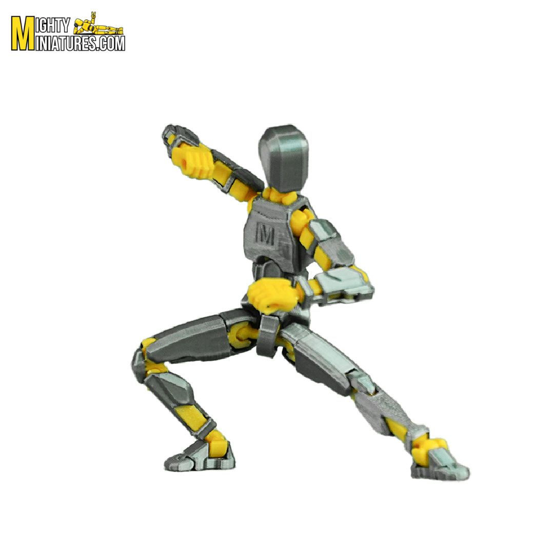 Prime Action Figure – Fully Articulated Collectible Figure (Grey & Yellow)