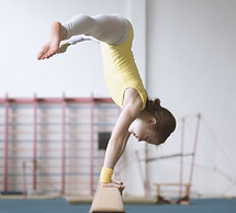 Girl Practicing Gymnastics
